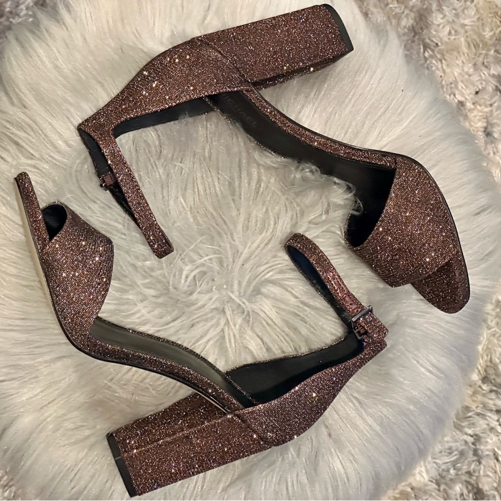 Michael Michael Kors Sandal Heels Bling ~ True to size 7.5 / - Picture 6 of 9